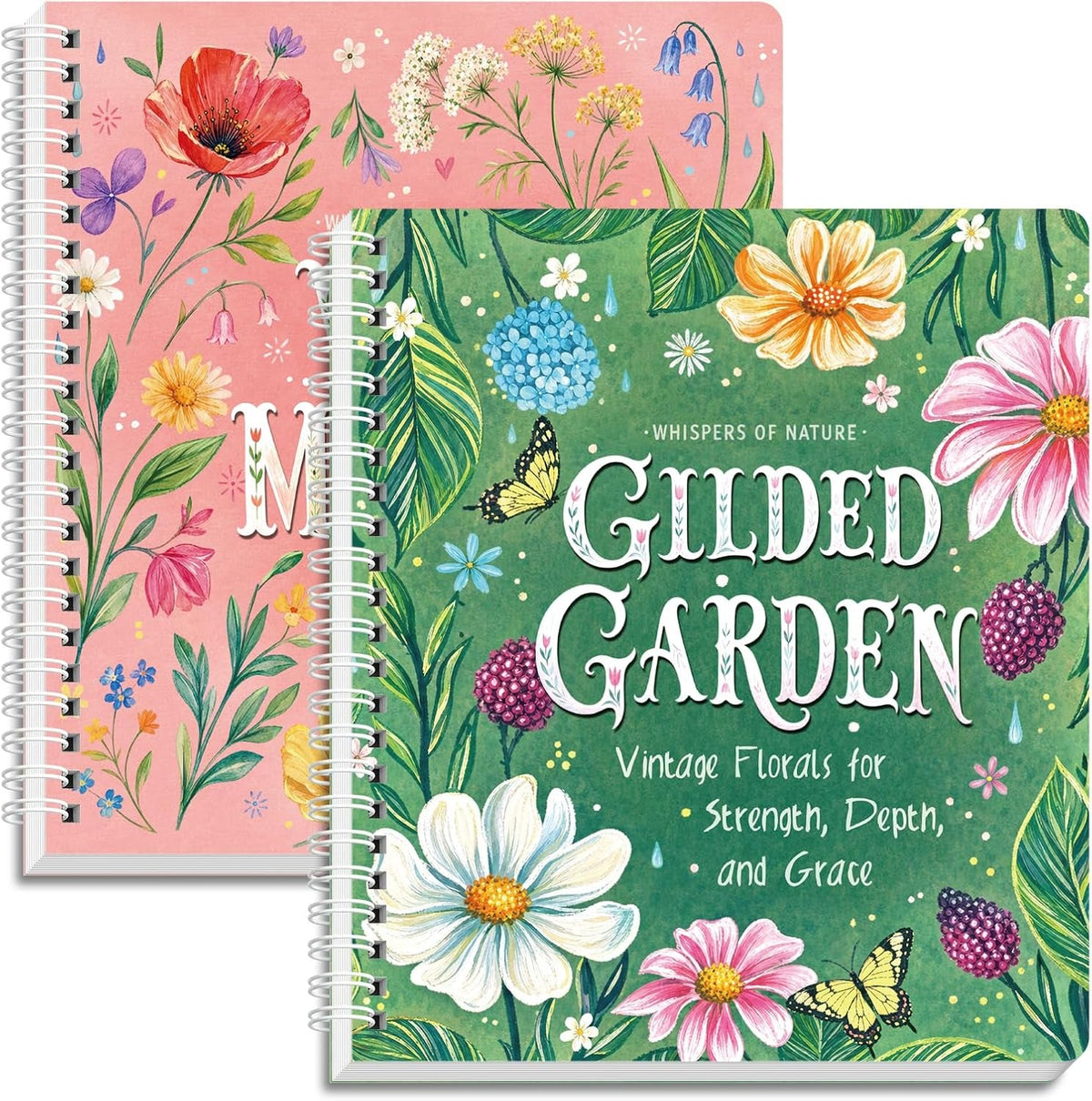Floral Adult Coloring Books Set of 2, Relaxing Gift for Women