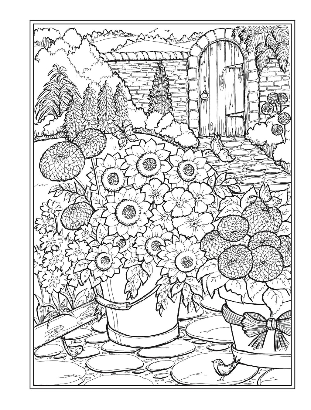 Creative Haven Country Gardens Coloring Book (Adult Coloring Books: in the Country)