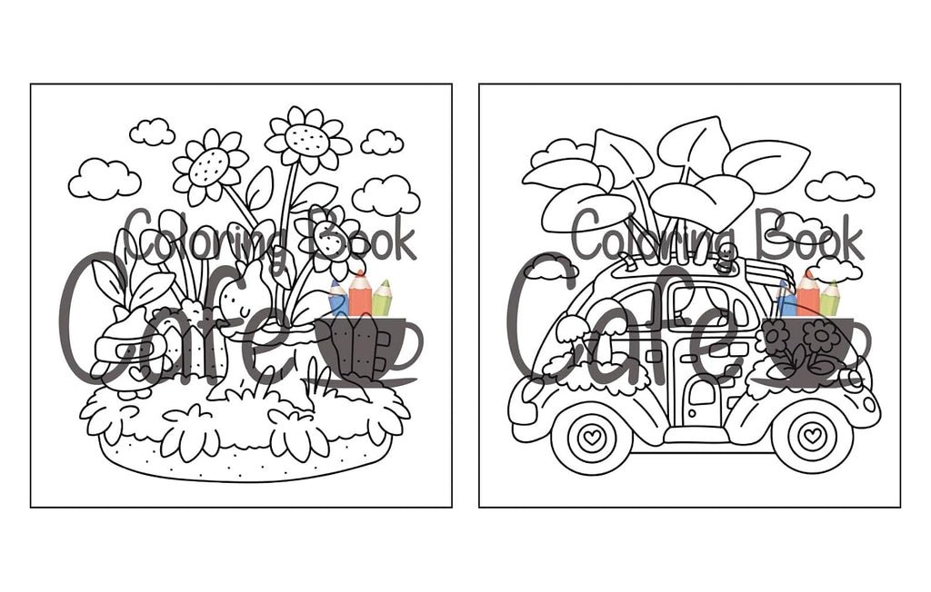 Enchanting Tiny Gardens: A Whimsical Coloring Adventure for Adults and Teens
