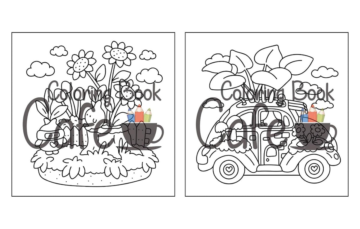 Enchanting Tiny Gardens: A Whimsical Coloring Adventure for Adults and Teens
