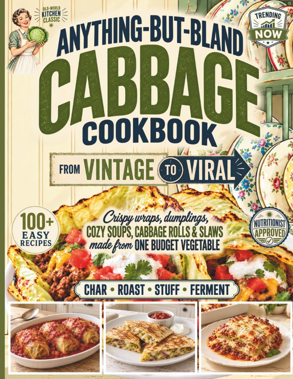 Anything-But-Bland Cabbage Cookbook: from Vintage to Viral - 100+ Easy, Budget-Friendly Recipes for Crispy Wraps, Dumplings, Cozy Soups, Cabbage Rolls, Slaws & More
