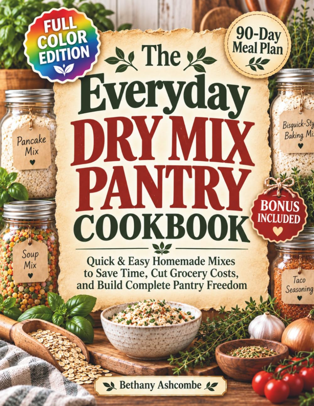 The Everyday Dry Mix Pantry Cookbook: Quick & Easy Homemade Mixes to save Time, Cut Grocery Costs, and Build Complete Pantry Freedom (The Everyday Pantry Freedom Collection)