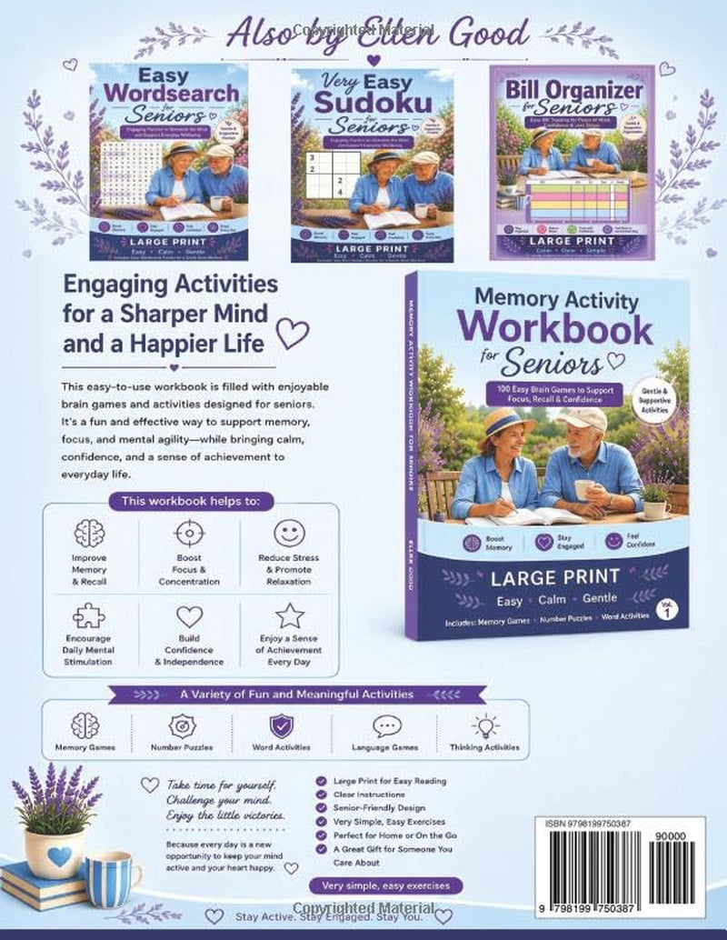 Dementia Coloring Book for Seniors: Easy Alzheimer'S Activities for Elderly Adults. Relaxing Large Print Coloring Pages for Memory Care & Cognitive Stimulation