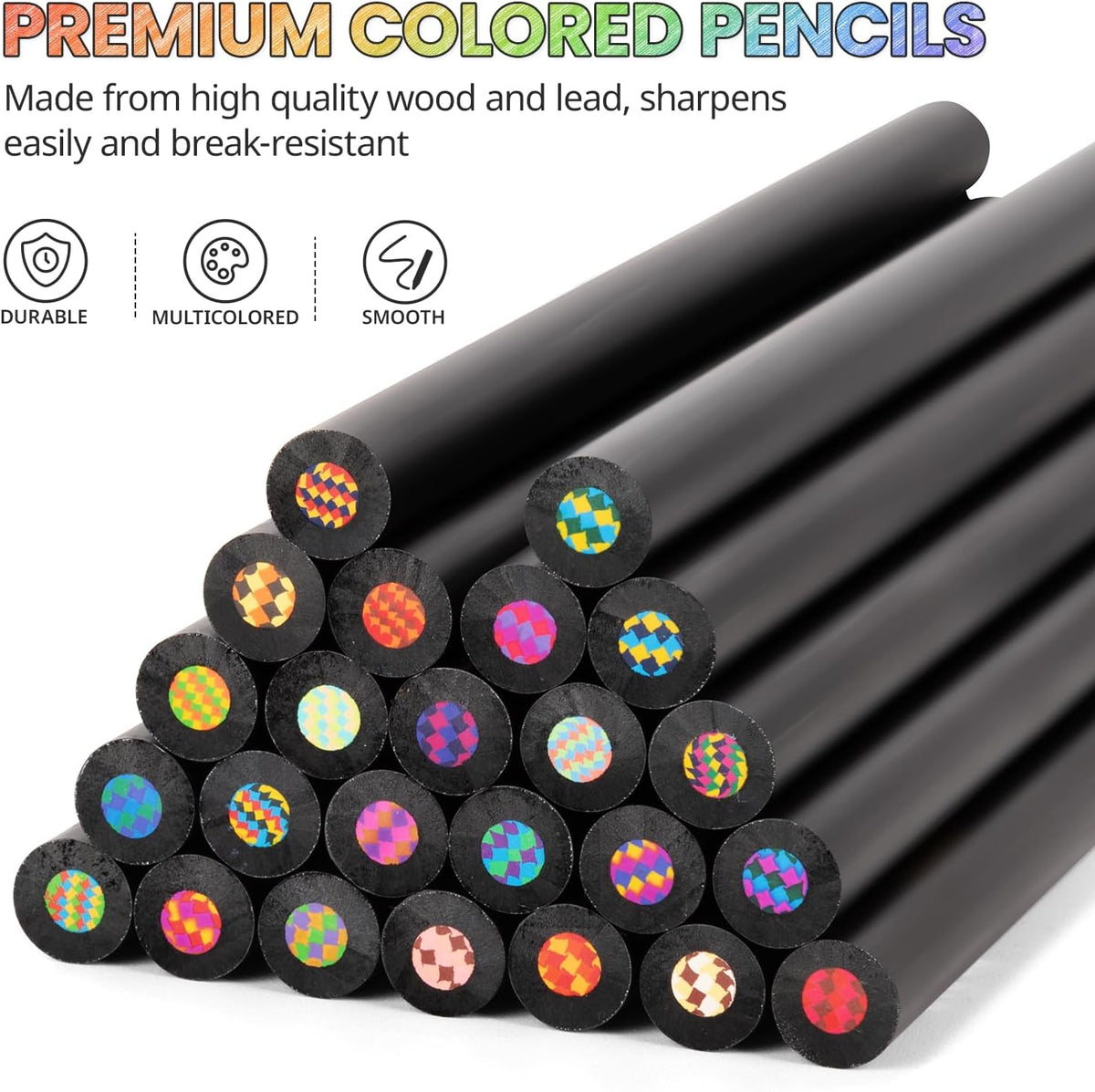 Stocking Stuffers, Art Supplies, 12 Rainbow Colored Pencils