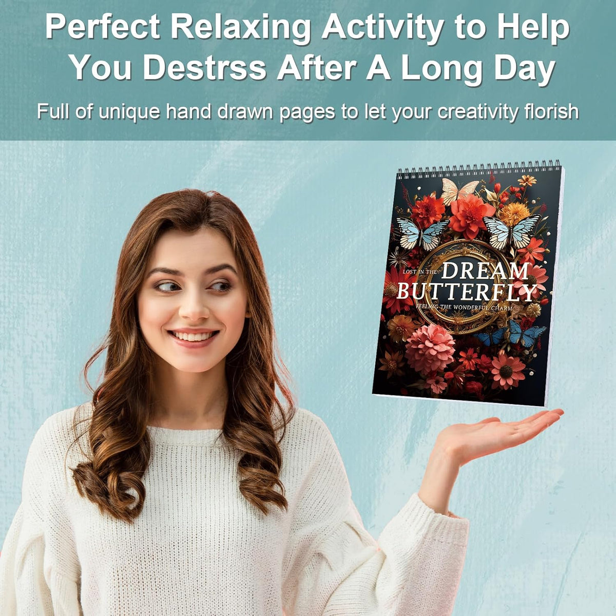 Adult Coloring Book for Women Relaxation, Butterfly Coloring Book for Adult
