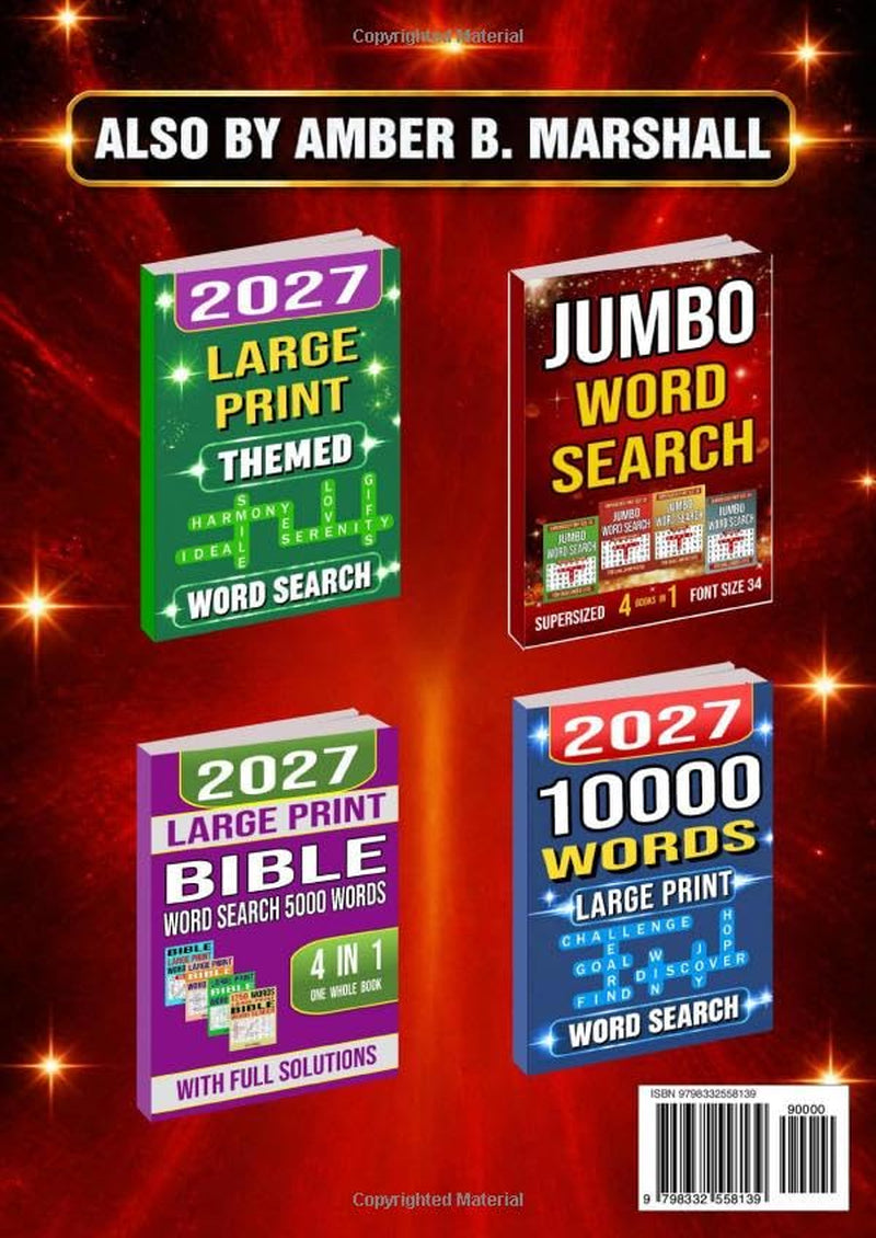 Large Print 10000 Words Word Search 4 in 1 One Whole Book: Puzzle Book for Adults