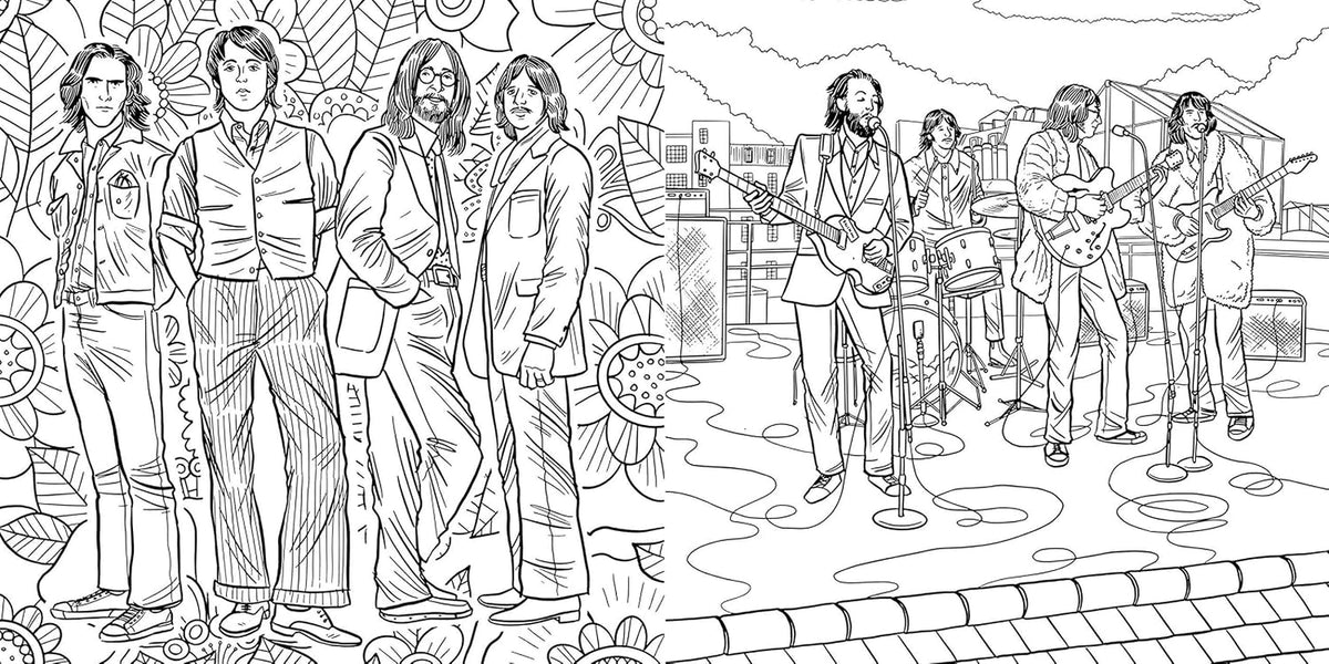 The Beatles Coloring Book-Adult Coloring Book: Join the Fab Four on a Magical Mystery Coloring Tour!