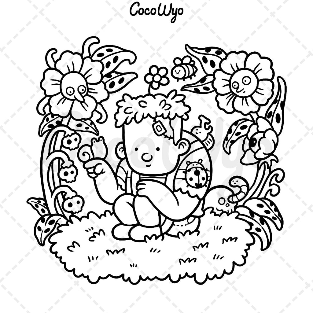 Spooky Cutie: Adorable Creepy Creatures Coloring Book for Cozy Relaxation