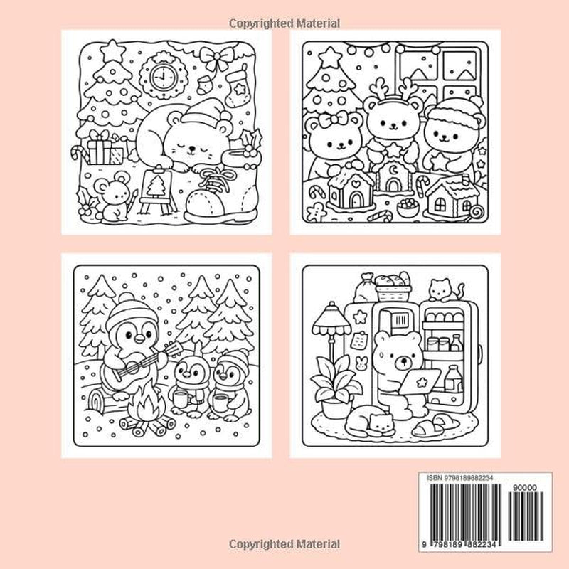Cozy Christmas Coloring Book for Adults and Teens: Featuring Super Cute Christmas-Themed Designs for Relaxing and Creative Coloring Fun!