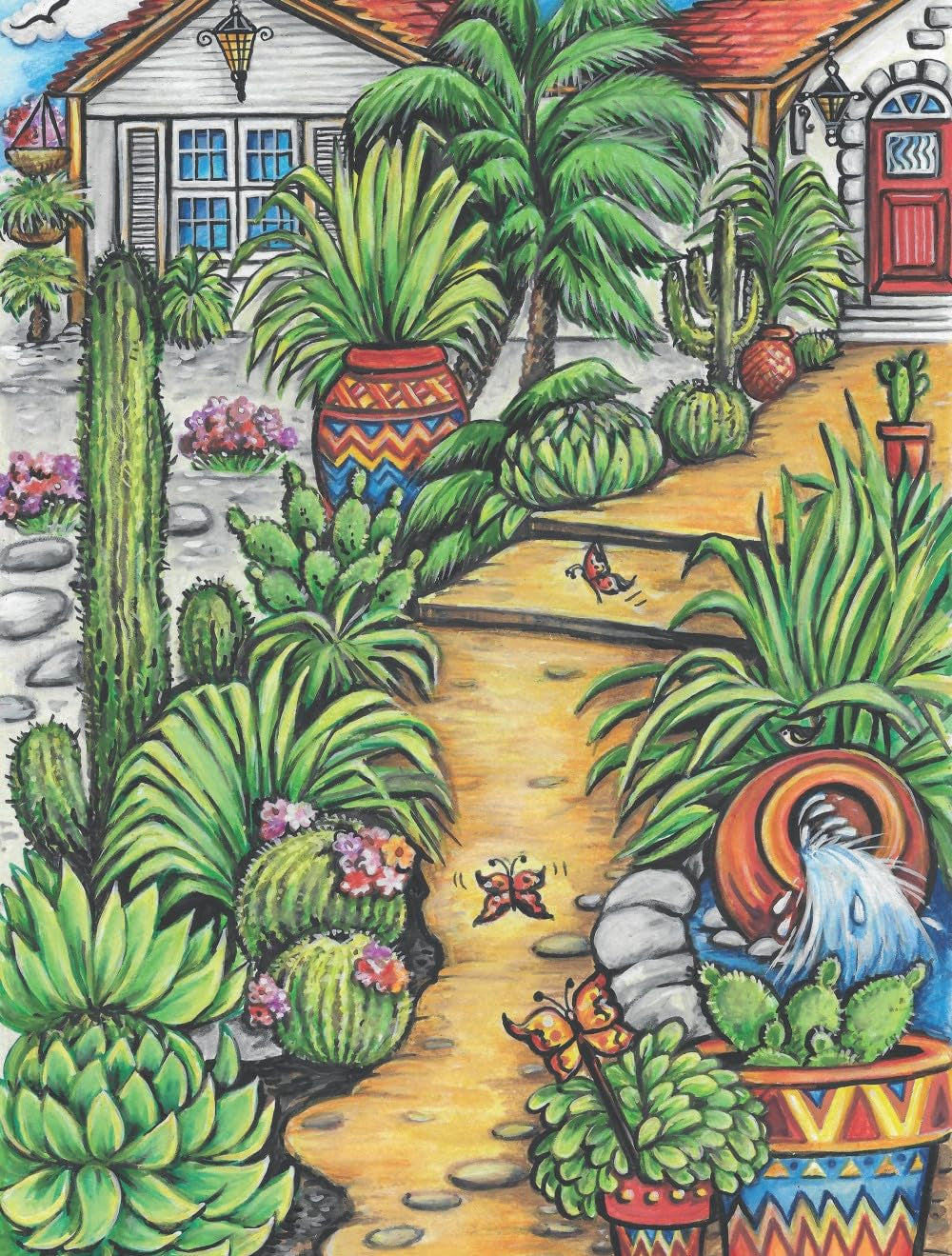 Creative Haven Country Gardens Coloring Book (Adult Coloring Books: in the Country)