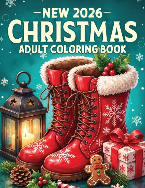 New 2026 Christmas Adult Coloring Book: 50 Simple Christmas-Themed Large Print Coloring Pages for Adults and Seniors | Cozy Winter Holiday Designs for Relaxation