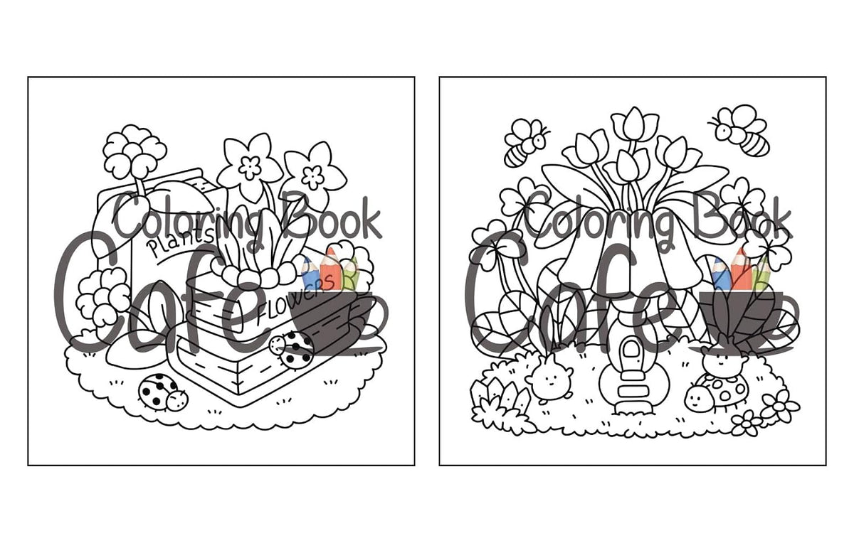 Enchanting Tiny Gardens: A Whimsical Coloring Adventure for Adults and Teens