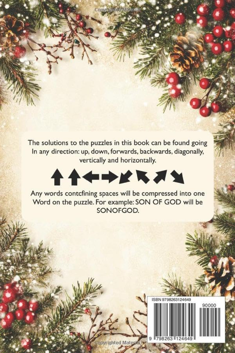 Winter Word Search for Adults Large Print: Relaxing Christmas Holiday Themed Word Find Puzzles Book for Seniors, Funny Stocking Stuffers & White Elephant Gifts Idea
