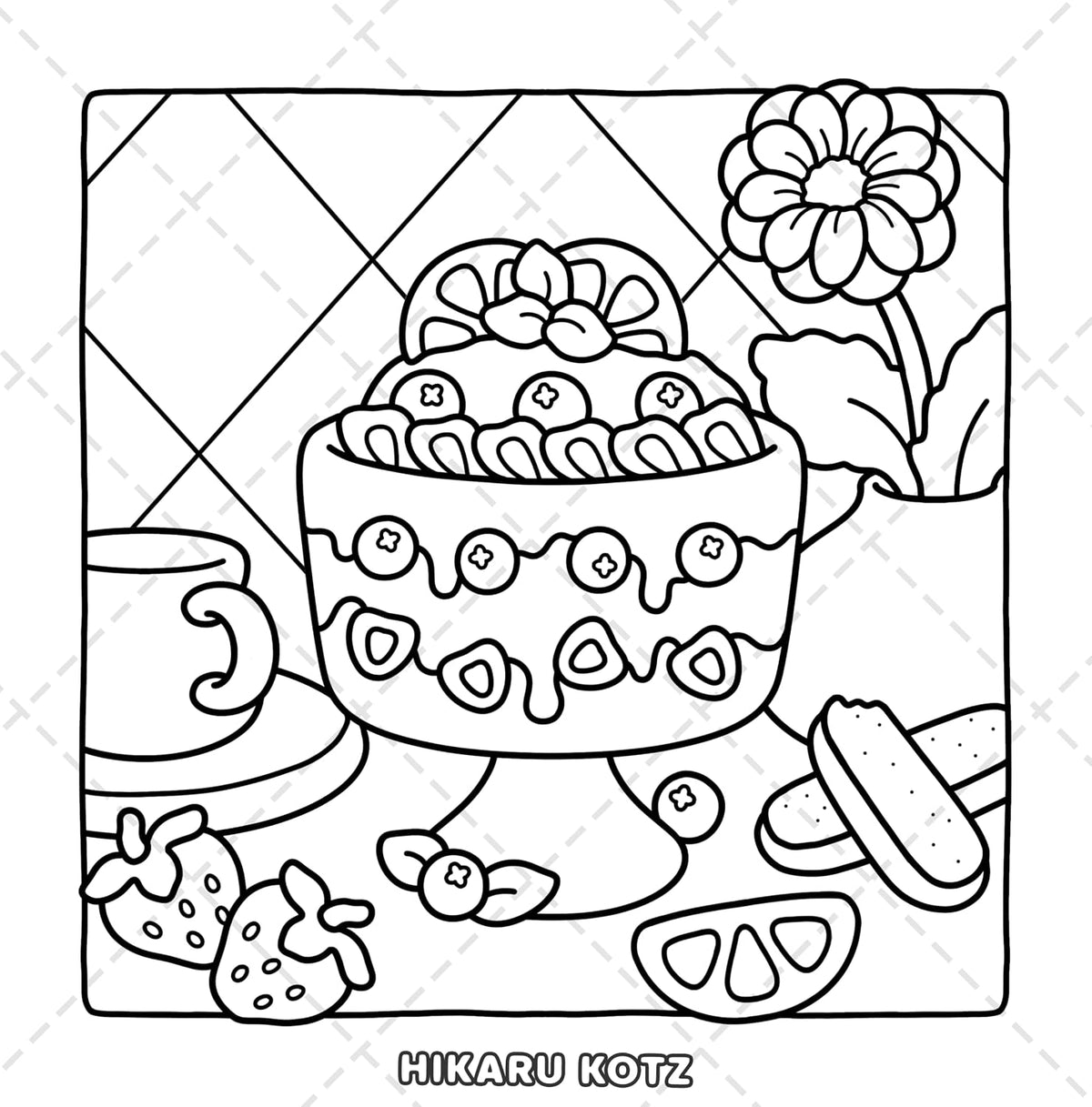 Comfort Food: Bold and Easy Coloring Book for Adults and Teens