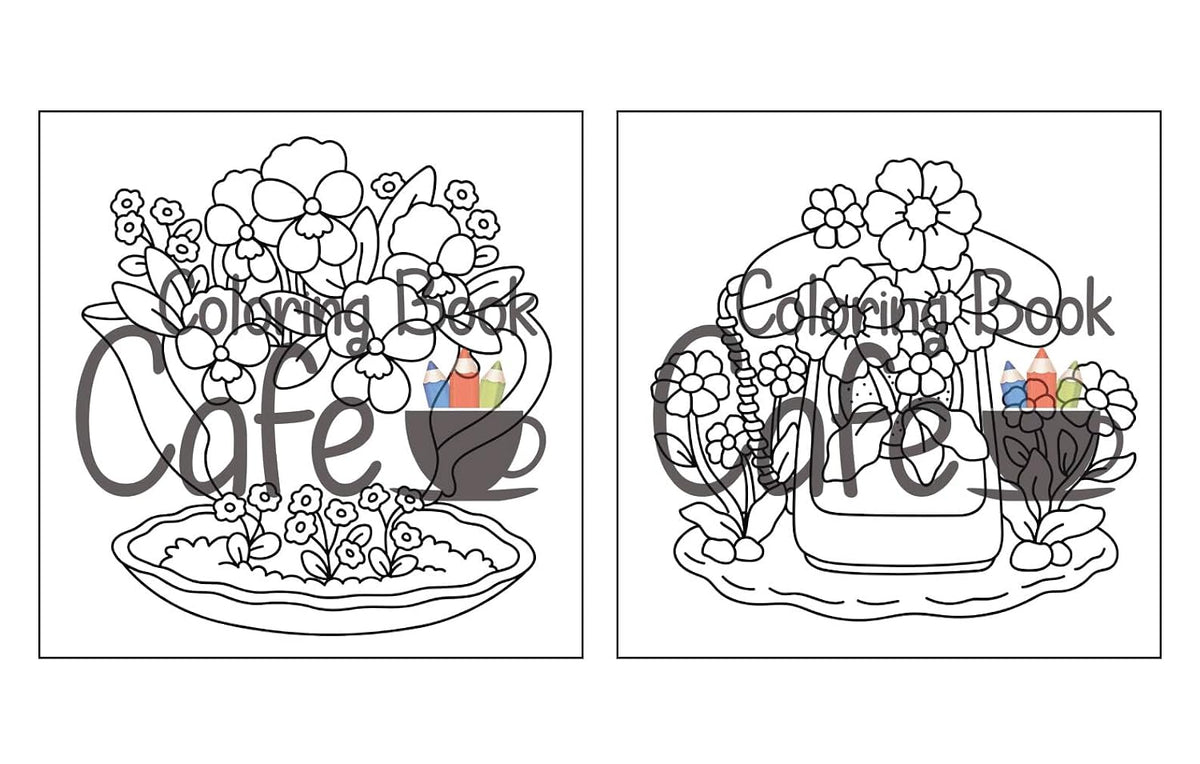 Enchanting Tiny Gardens: A Whimsical Coloring Adventure for Adults and Teens