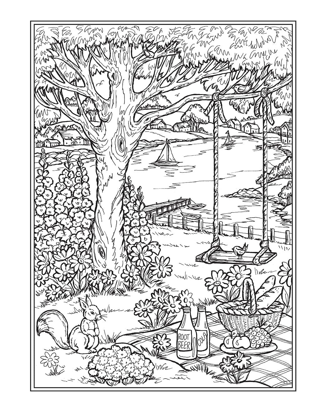 Creative Haven Small-Town Charm Coloring Book (Adult Coloring Books: in the Country)