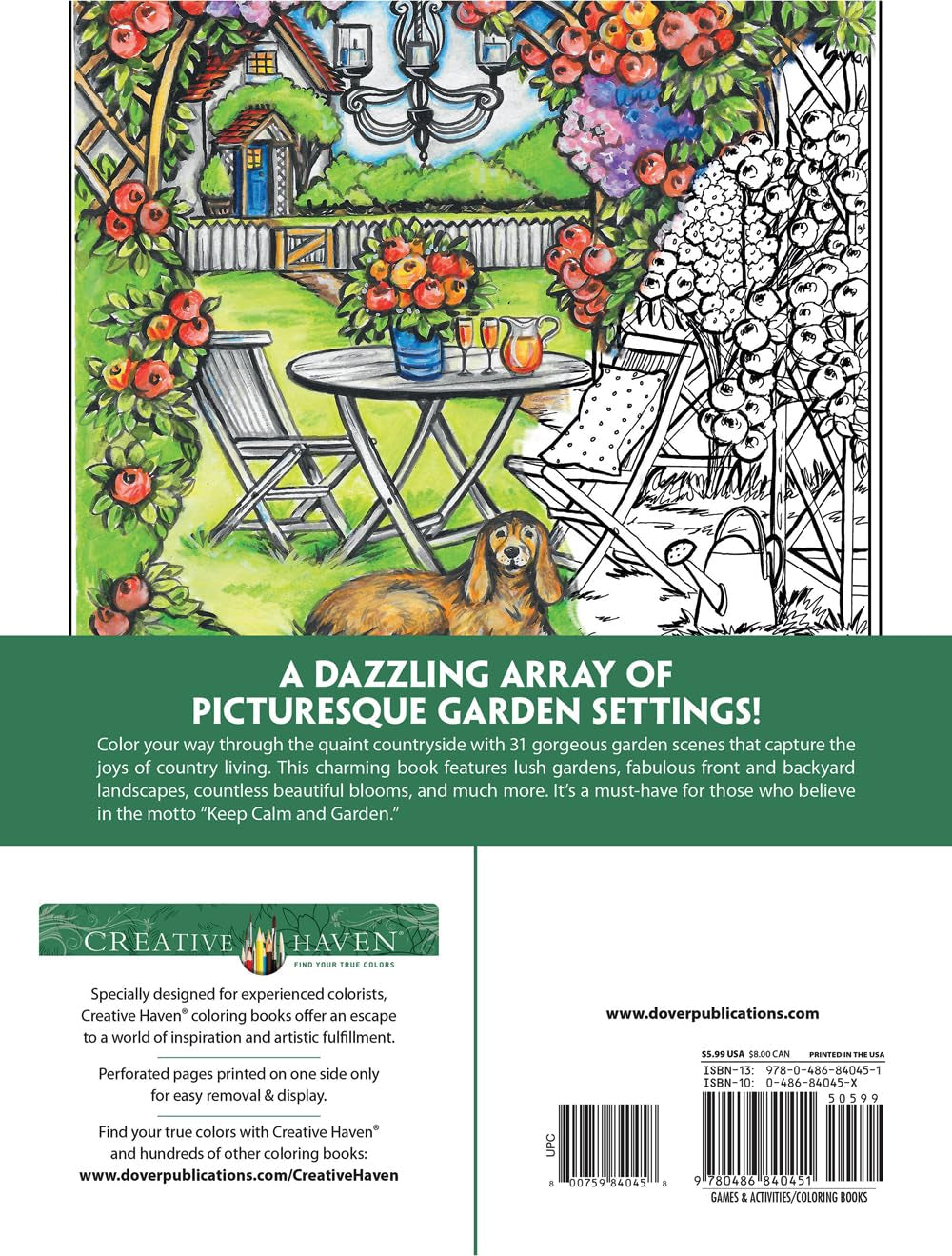 Creative Haven Country Gardens Coloring Book (Adult Coloring Books: in the Country)