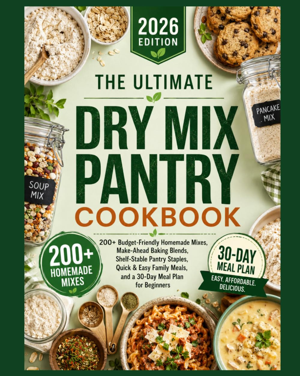 The Ultimate Dry Mix Pantry Cookbook 2026: 200+ Budget-Friendly Homemade Mixes, Make-Ahead Baking Blends, Shelf-Stable Pantry Staples, Quick & Easy Family Meals, and a 30-Day Meal Plan for Beginners