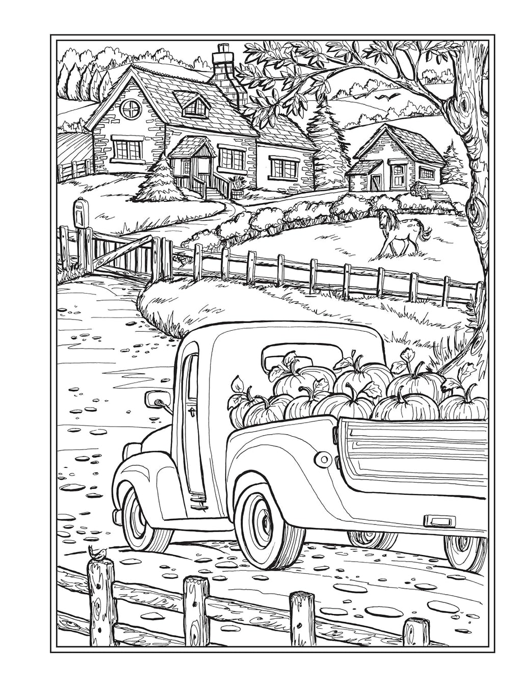 Creative Haven Country Farm Scenes Coloring Book: Relax & Find Your True Colors (Adult Coloring Books: in the Country)