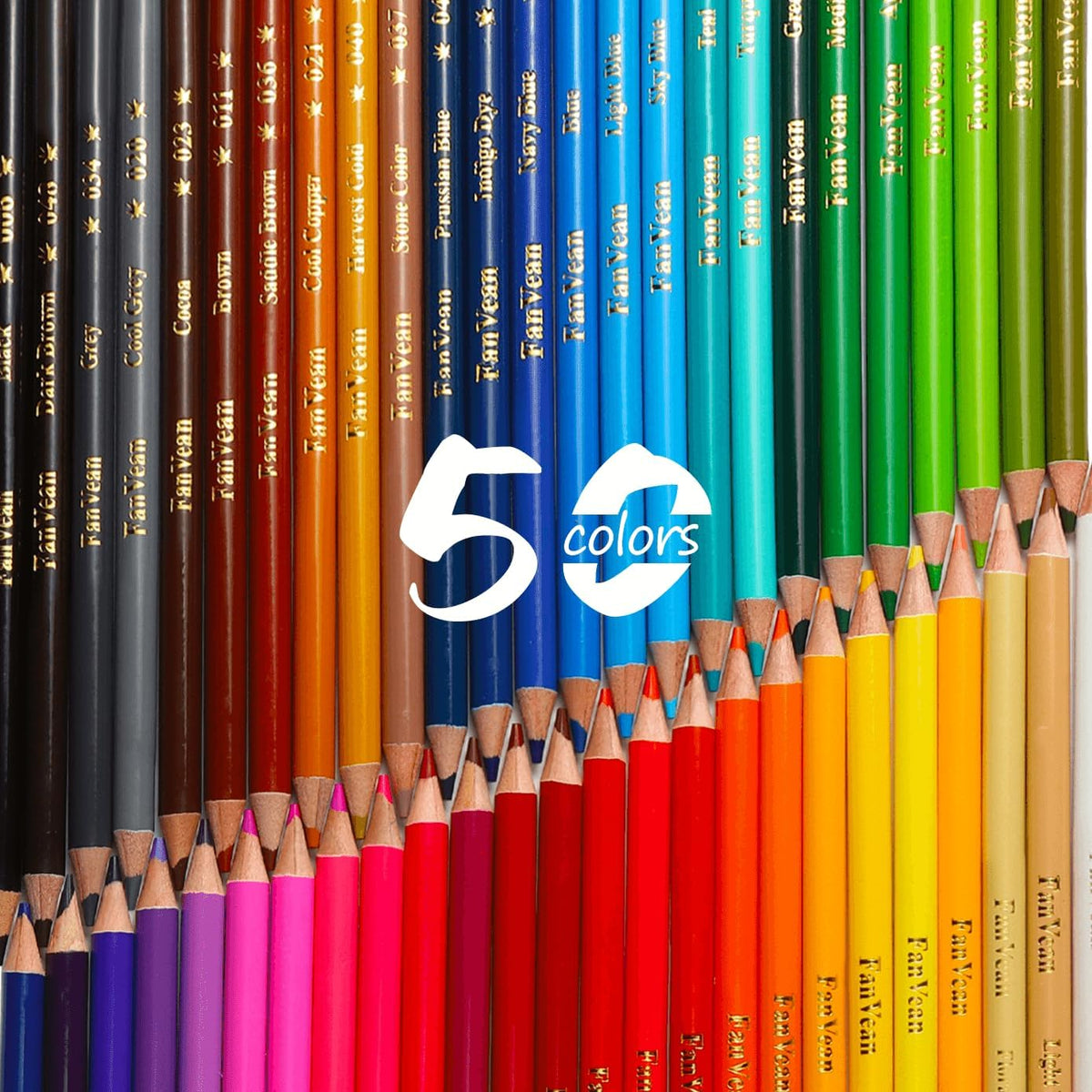 Colored Pencils for Adult Coloring Book 50 Count Color Pencil Set