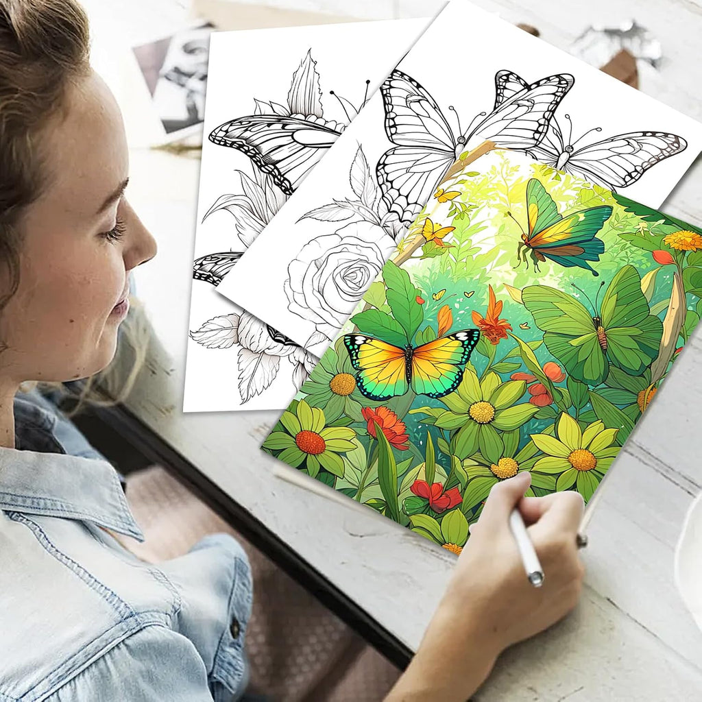 Adult Coloring Book for Women Relaxation, Butterfly Coloring Book for Adult