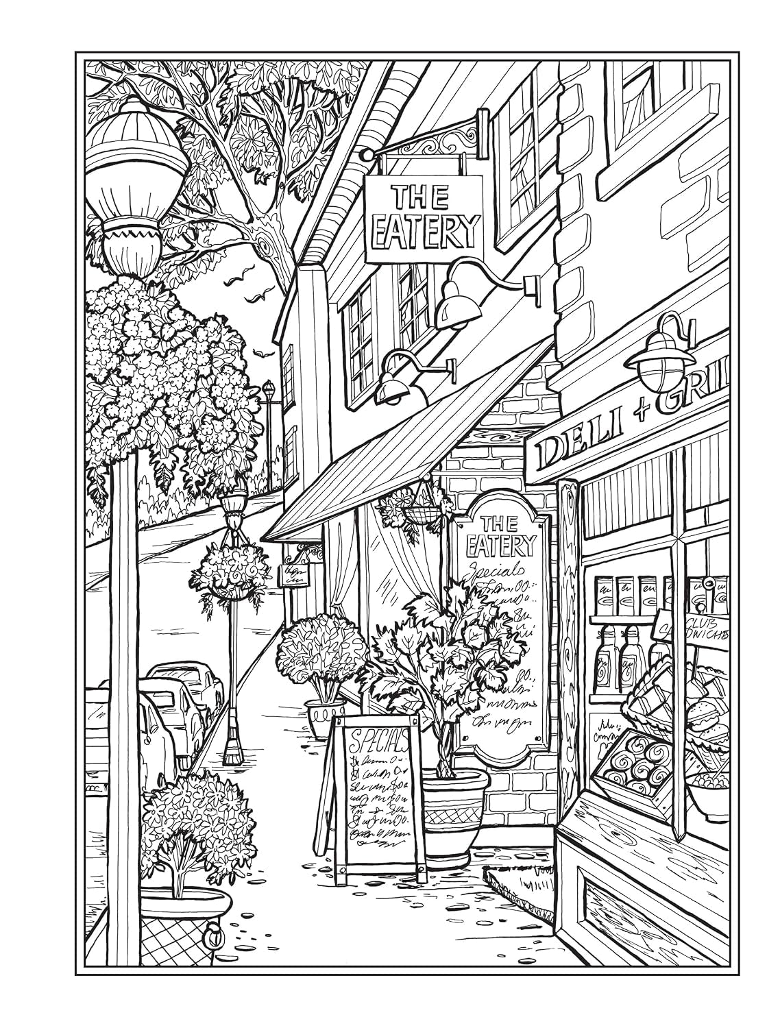 Creative Haven Main Street Coloring Book: Charming Storefronts and Cozy Town Scenes for Stress Relief and Relaxation (Adult Coloring Books: USA)