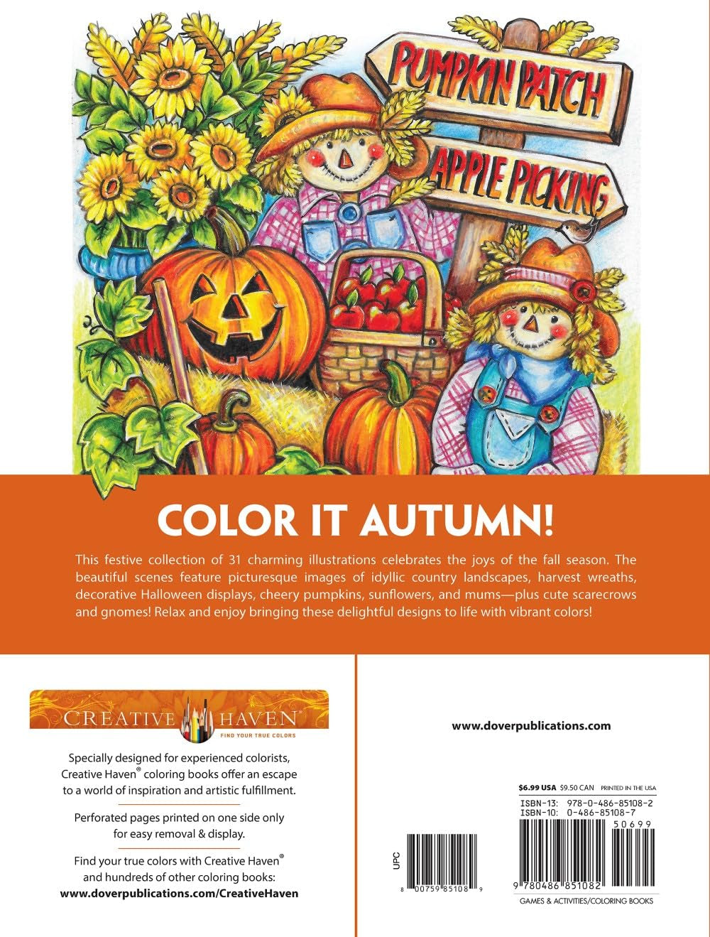 Creative Haven Autumn Harvest Coloring Book (Adult Coloring Books: Seasons)