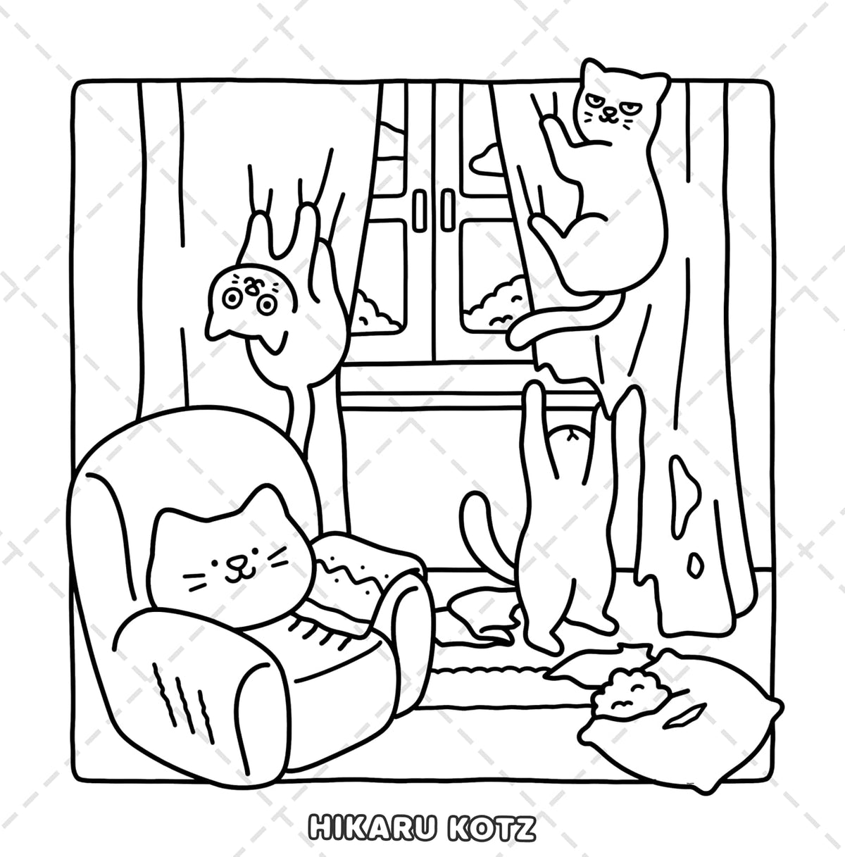 Naughty Cats: Cattitude Coloring Book for Adults and Teens (Cat & Dog Coloring Book)