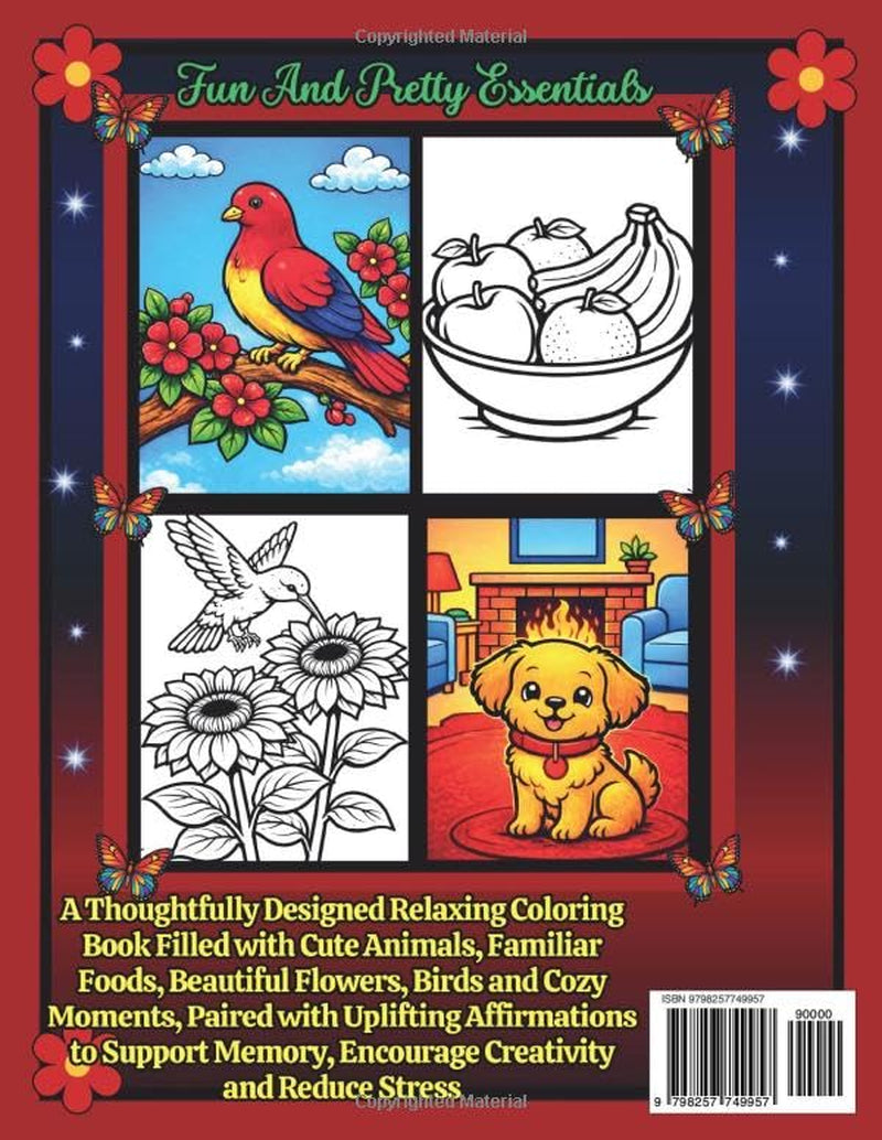 Coloring Book for Adults and Seniors with Dementia and Alzheimer’S: Bold and Easy Large Print Coloring Pages Featuring Animals, Flowers and Birds with ... and Seniors with Dementia and Alzheimer’S)