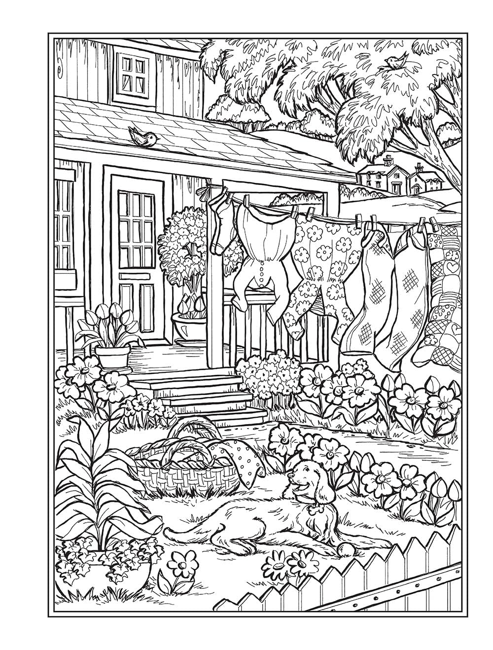 Creative Haven Small-Town Charm Coloring Book (Adult Coloring Books: in the Country)