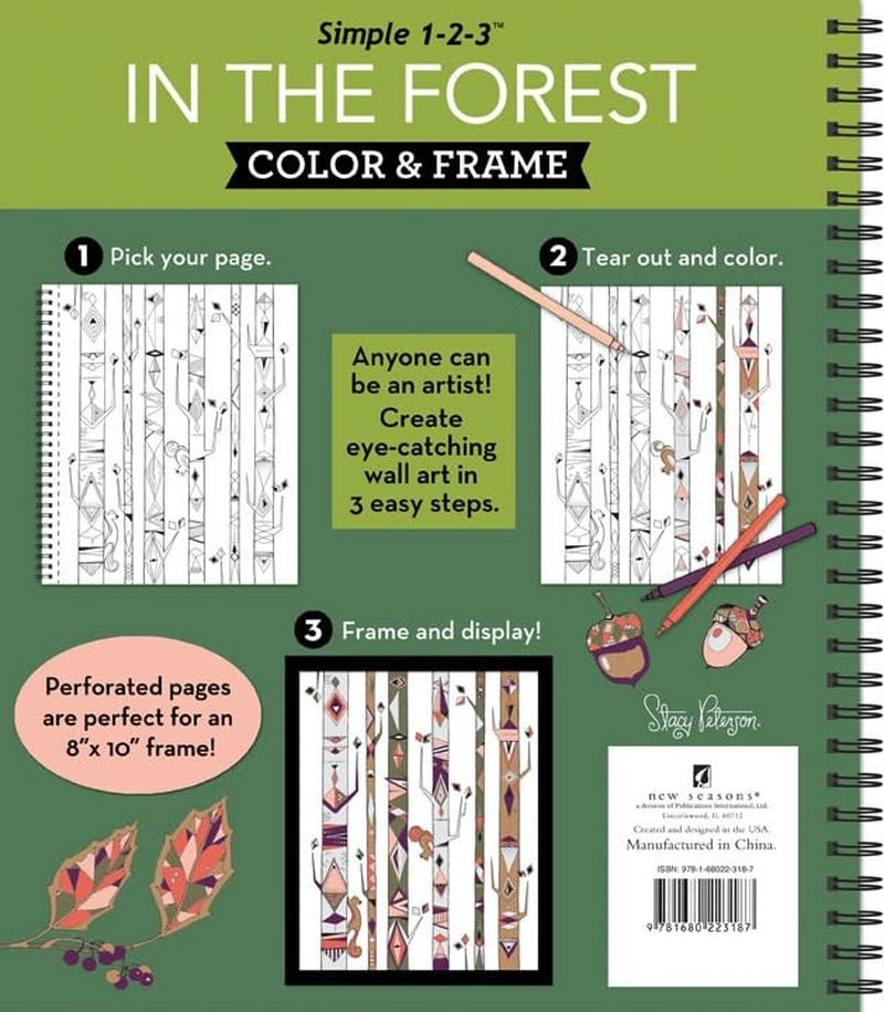 Color & Frame - in the Forest (Adult Coloring Book)