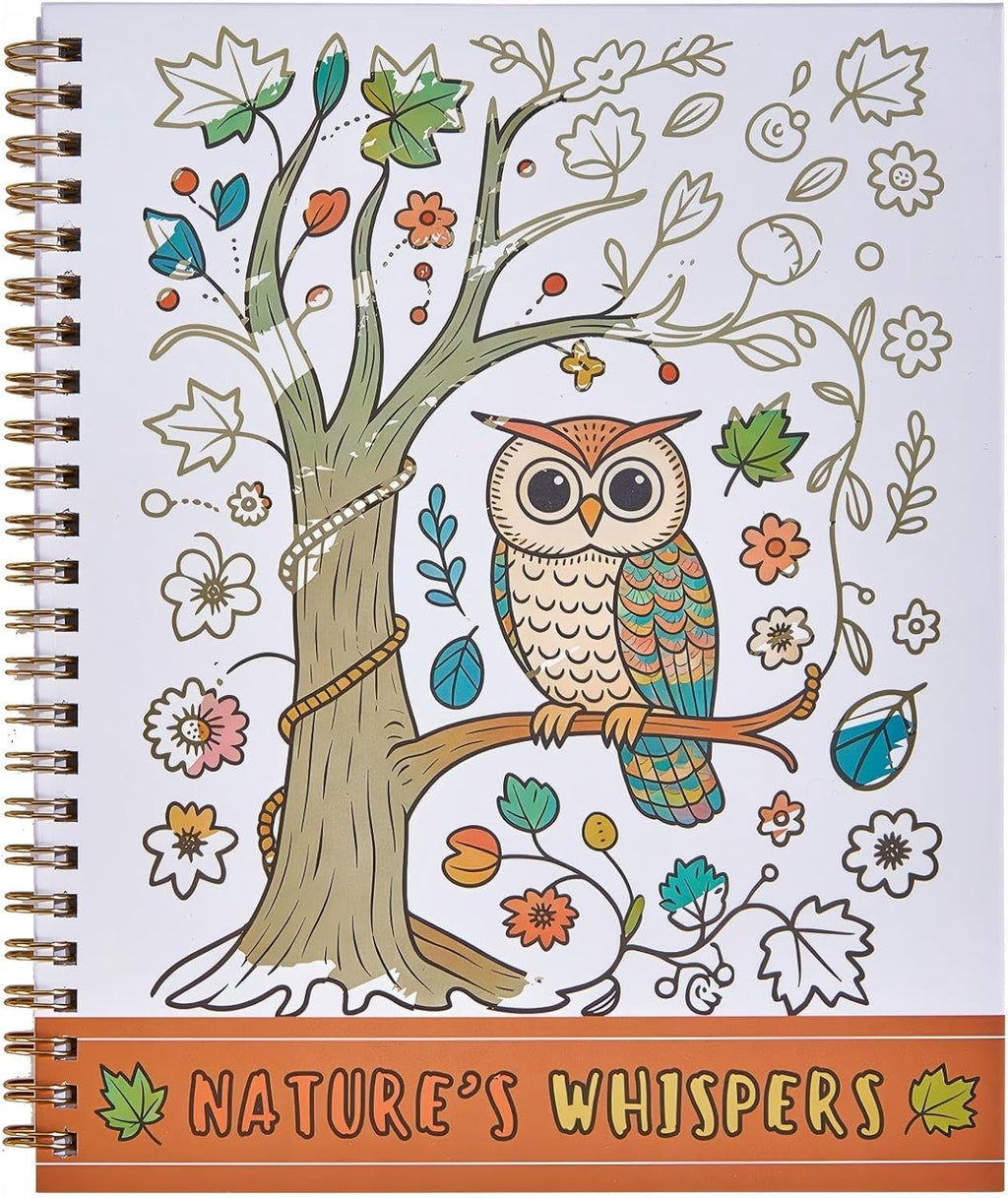 Natural Adult Coloring Book for Women with Spiral Bound, Relaxation Gifts
