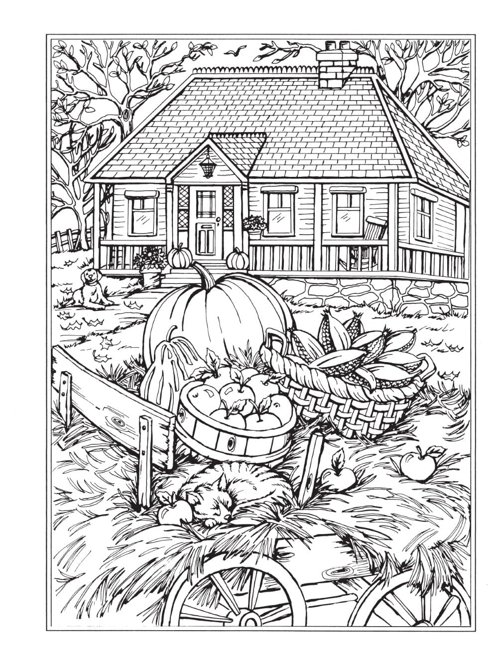 Creative Haven Autumn Scenes Coloring Book for Teens and Adults: Pumpkins, Leaves and Other Fall, Halloween, & Thanksgiving Images (Adult Coloring Books: Seasons)