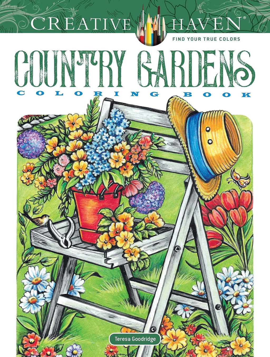 Creative Haven Country Gardens Coloring Book (Adult Coloring Books: in the Country)
