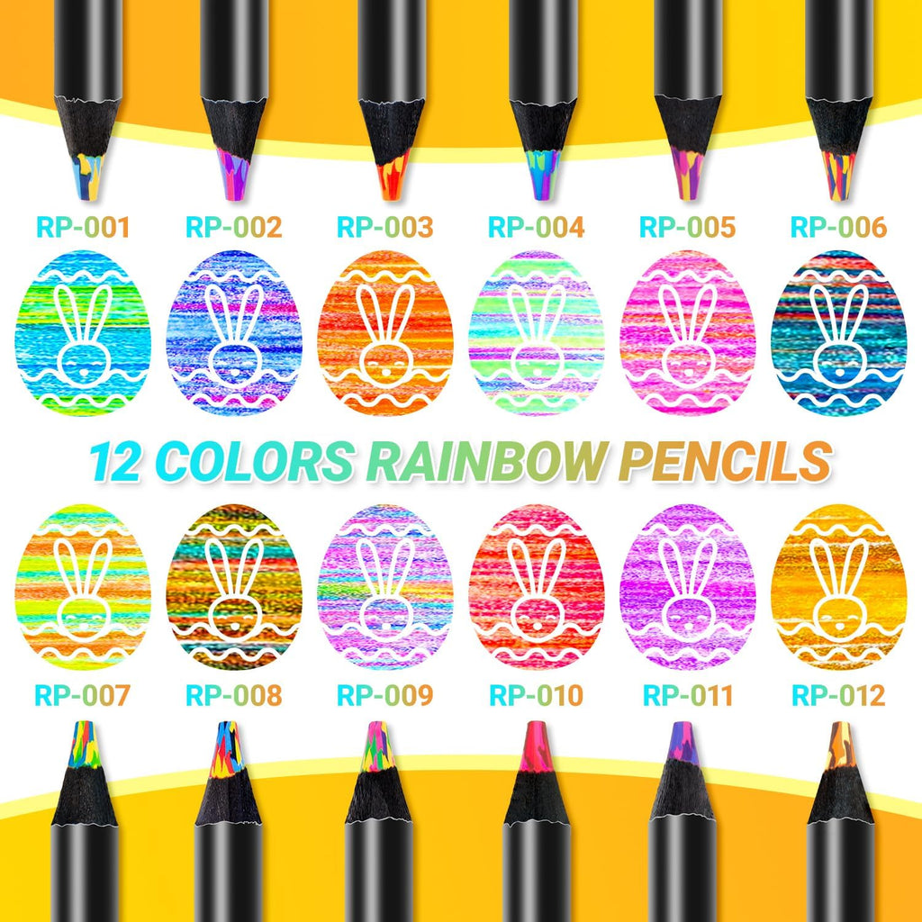 Stocking Stuffers, Art Supplies, 12 Rainbow Colored Pencils