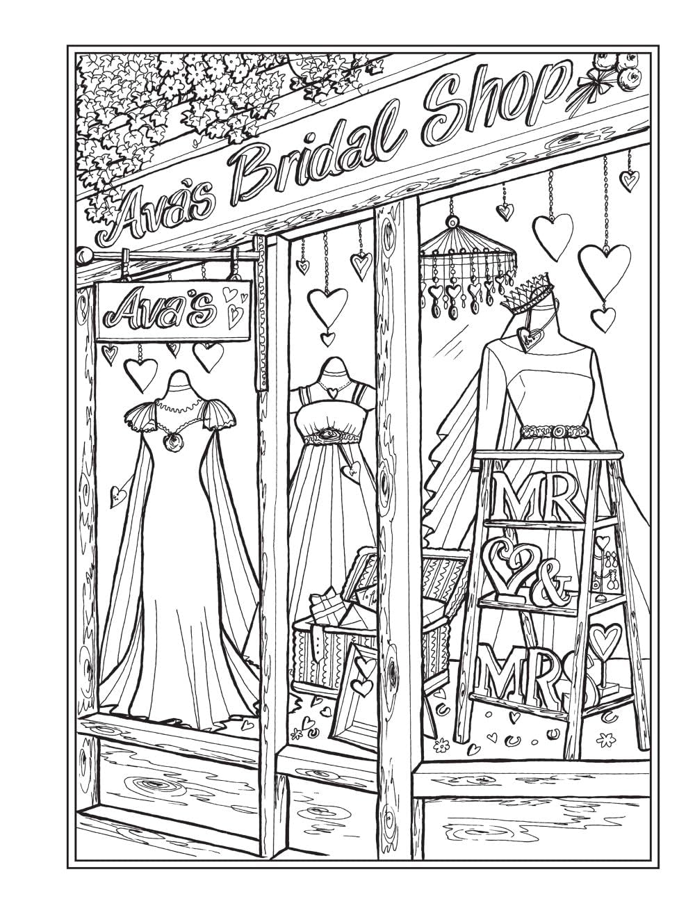 Creative Haven Main Street Coloring Book: Charming Storefronts and Cozy Town Scenes for Stress Relief and Relaxation (Adult Coloring Books: USA)