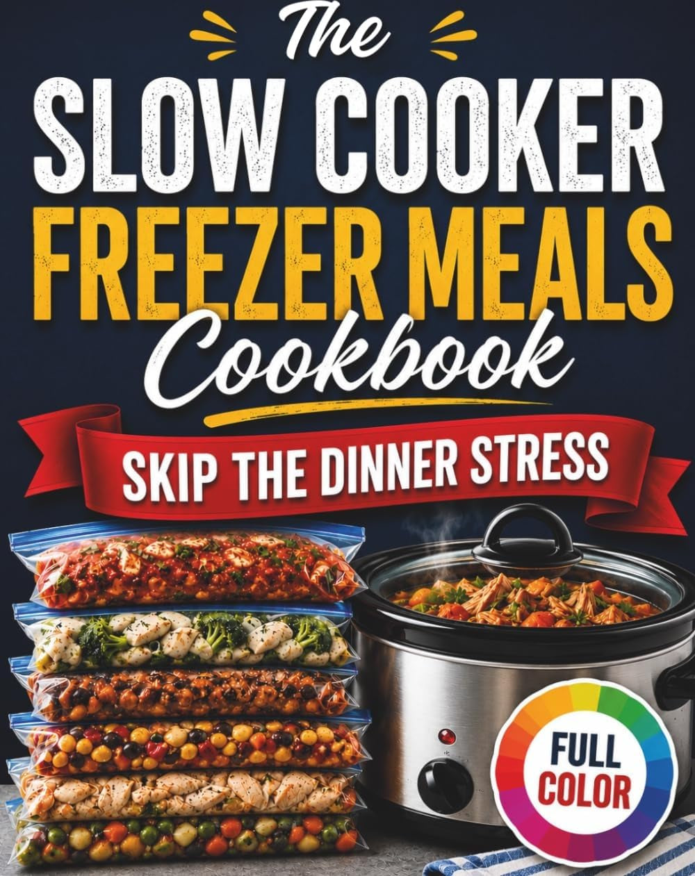 The Slow Cooker Freezer Meals Cookbook: Skip the Dinner Stress with Easy Make-Ahead Recipes for Busy Weeknights | Prep Once, Enjoy Homemade Meals for Weeks