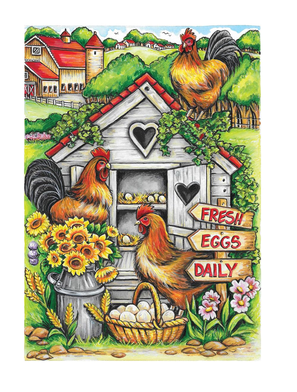 Creative Haven Small-Town Charm Coloring Book (Adult Coloring Books: in the Country)