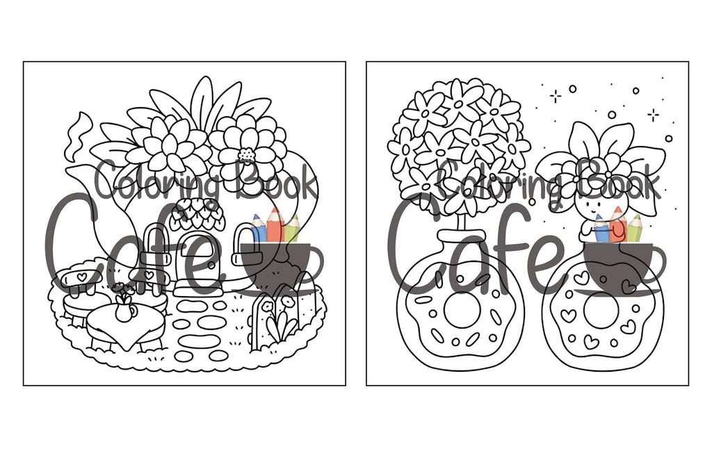 Enchanting Tiny Gardens: A Whimsical Coloring Adventure for Adults and Teens