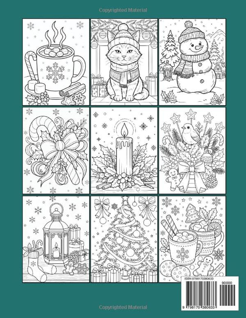 New 2026 Christmas Adult Coloring Book: 50 Simple Christmas-Themed Large Print Coloring Pages for Adults and Seniors | Cozy Winter Holiday Designs for Relaxation