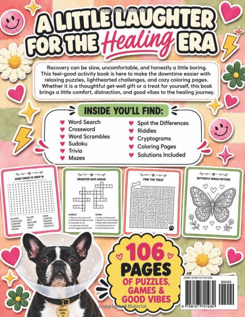 Surgery Recovery Activity Book for Women: a Funny Get Well Soon Gift with Word Search, Crossword, Sudoku, Mazes, Trivia, Riddles, Cryptograms, Coloring Pages, and Solutions Included