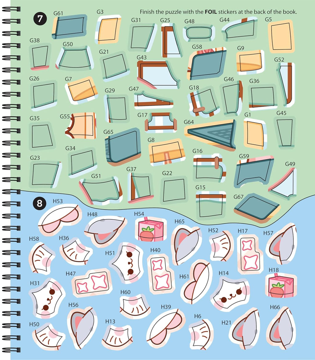 Brain Games - Sticker by Number: Cozy Cats: Includes a Foil Sticker Sheet to Complete Each Image!