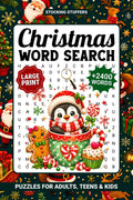 Christmas Word Search for Adults Large Print: 90 Puzzles - Relaxing Winter Holiday Themed Word Find Books for Kids & Teens, Fun Christmas Activity Book with Solutions