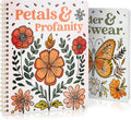 Beautiful Coloring Book Set of 2 for Adult Relaxation with Floral Designs