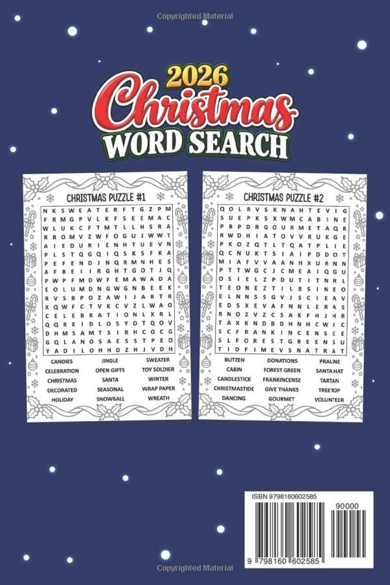 Christmas Word Search for Adults 1200+ Words - Stocking Stuffers: Relaxing Large Print Word Find Puzzles for Seniors, Holiday Activity Book with Solutions