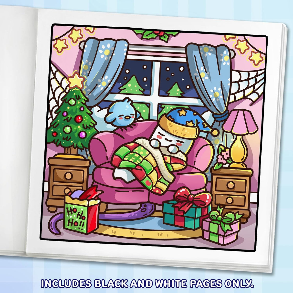 Spooky Christmas: Cute Coloring Book for Adults and Teens with Adorable Characters and Cozy Holiday Scenes for Relaxation (Cozy Coloring Books)