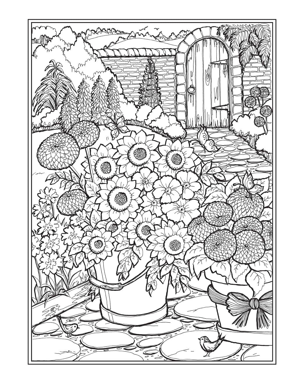 Creative Haven Country Gardens Coloring Book (Adult Coloring Books: in the Country)