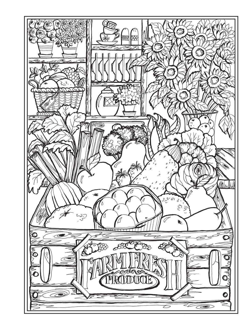 Creative Haven Country Farm Scenes Coloring Book: Relax & Find Your True Colors (Adult Coloring Books: in the Country)