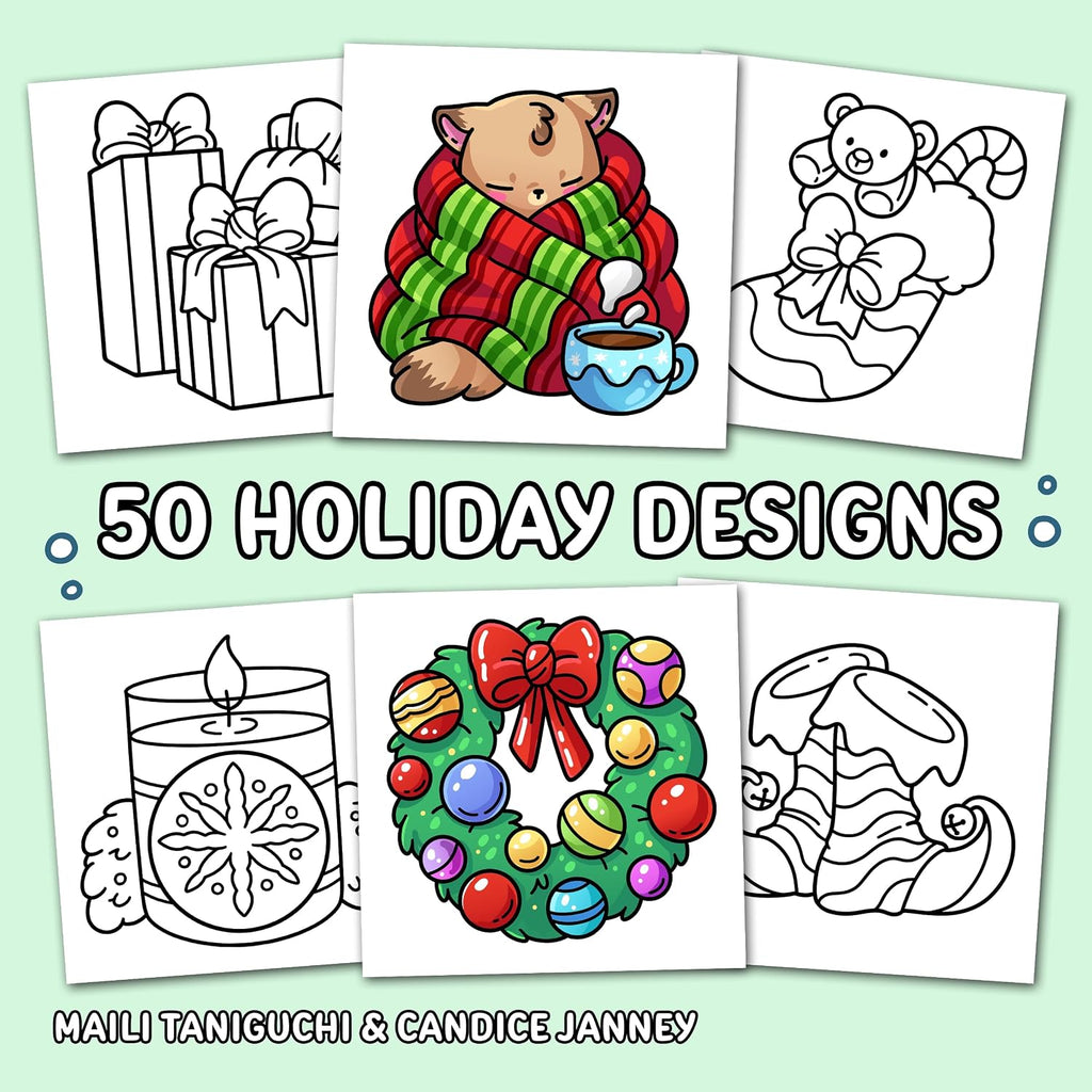 Christmas: Bold and Easy Coloring Book for Adults, Teens, and Seniors with Simple and Relaxing Holiday Designs