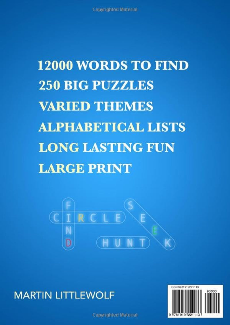 Big Word Search Book for Adults - Large Print: 12000 Words to Find - 250 Themed Puzzles for All Ages (Teens - Seniors) (Large Print Puzzle Gifts for Men and Women)